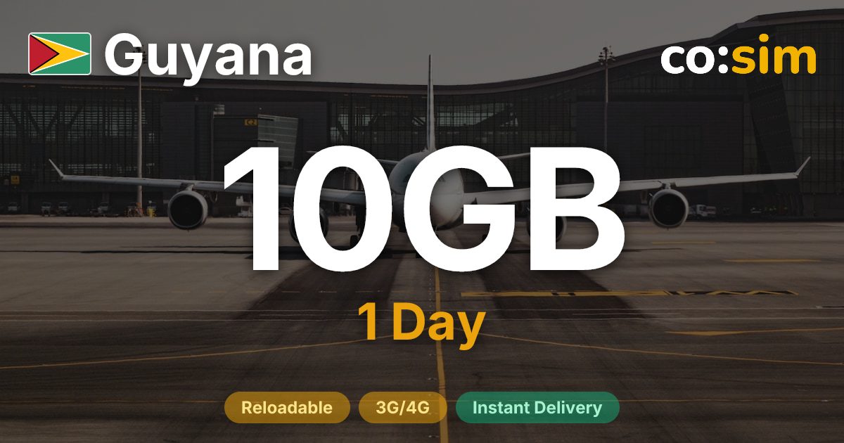 Guyana eSIM — 10GB+∞