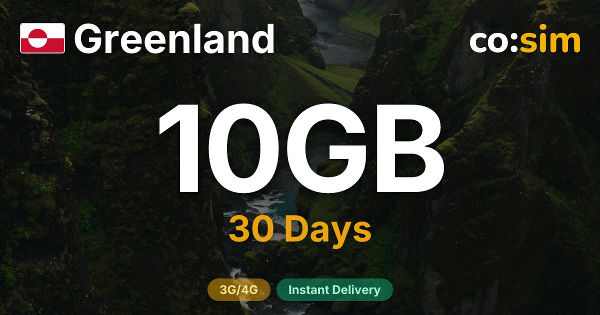 Grönland eSIM — 10GB
