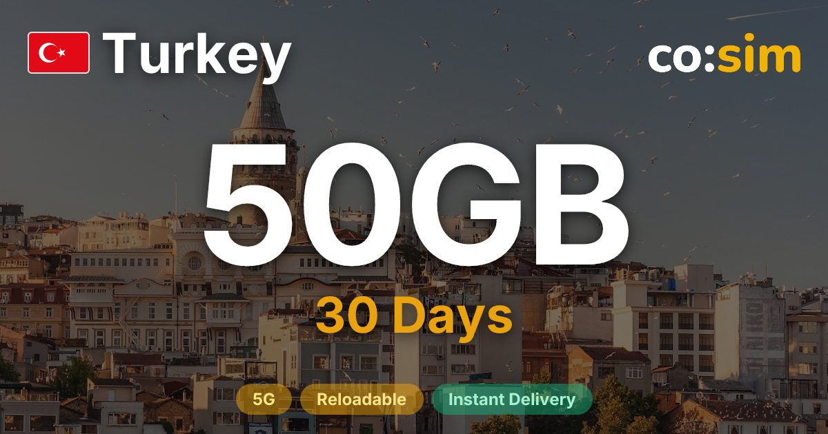 Turkey eSIM — 50GB