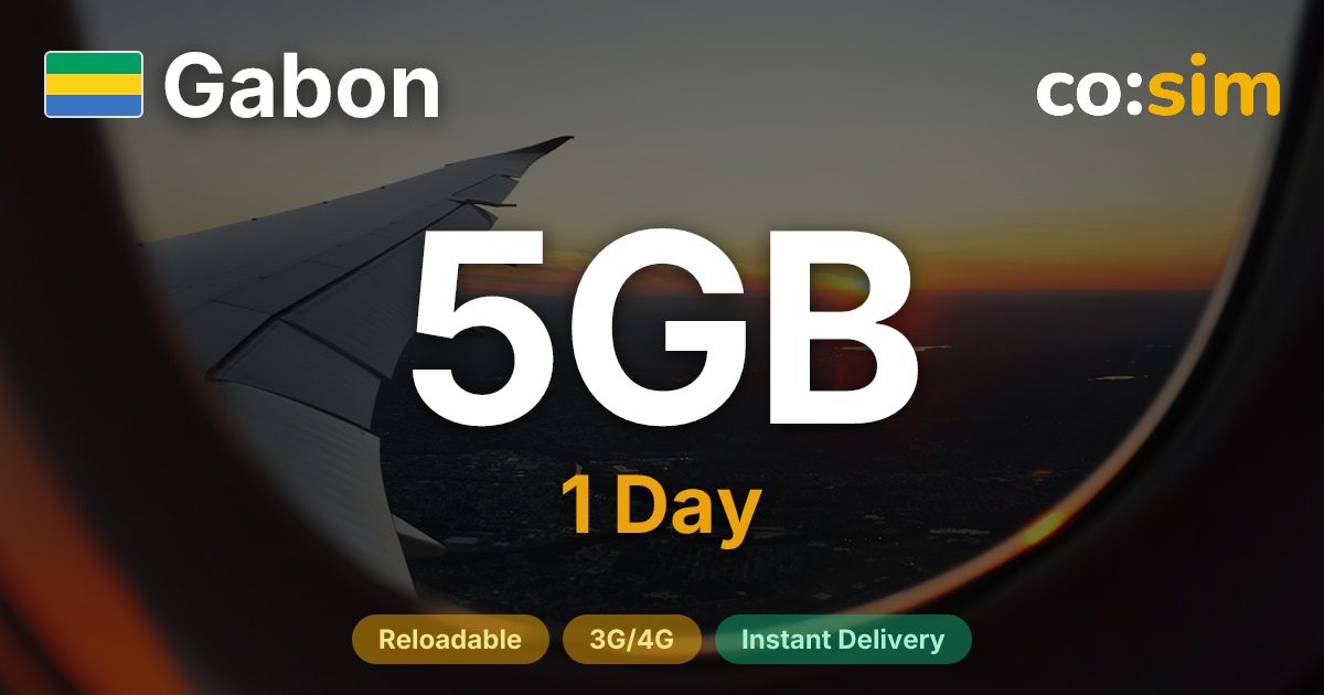 加彭 eSIM — 5GB+∞