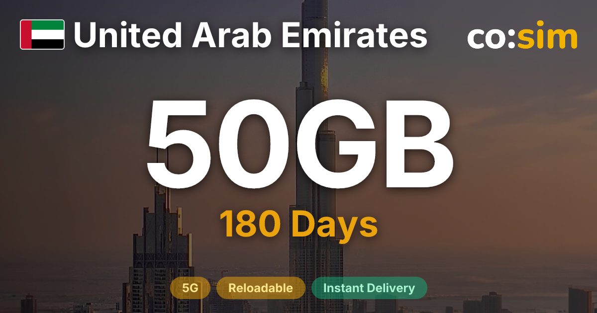 UAE eSIM — 50GB