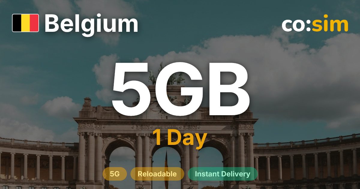 Bélgica eSIM — 5GB+∞
