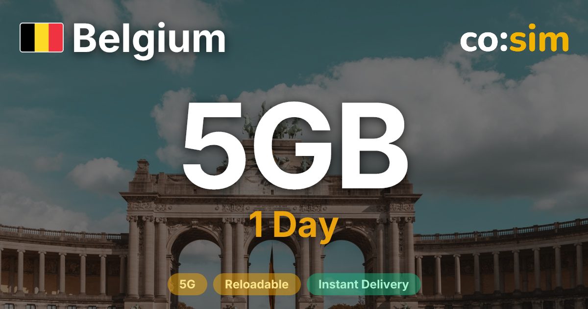 ベルギー eSIM — 5GB+∞