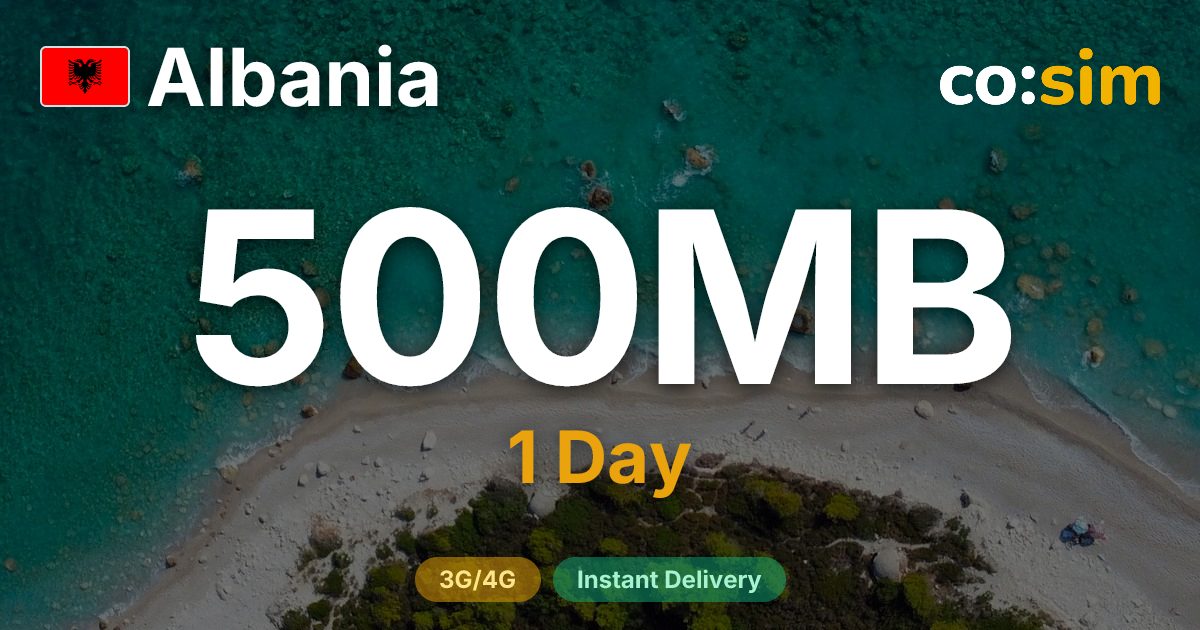 Albania eSIM — 500MB+∞
