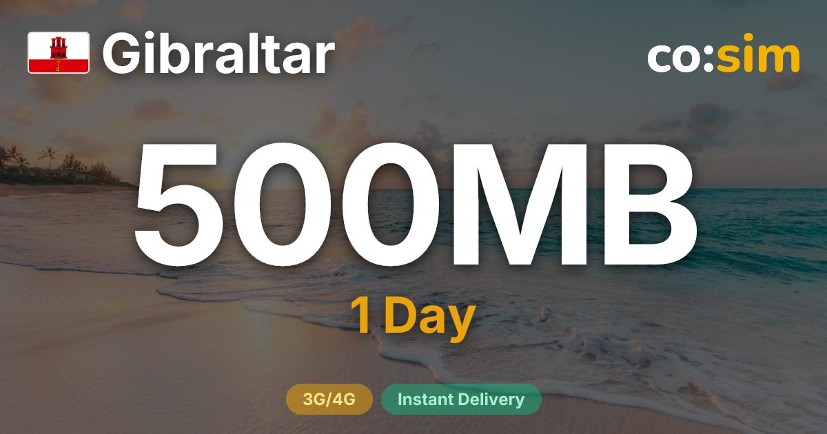 ジブラルタル eSIM — 500MB+∞