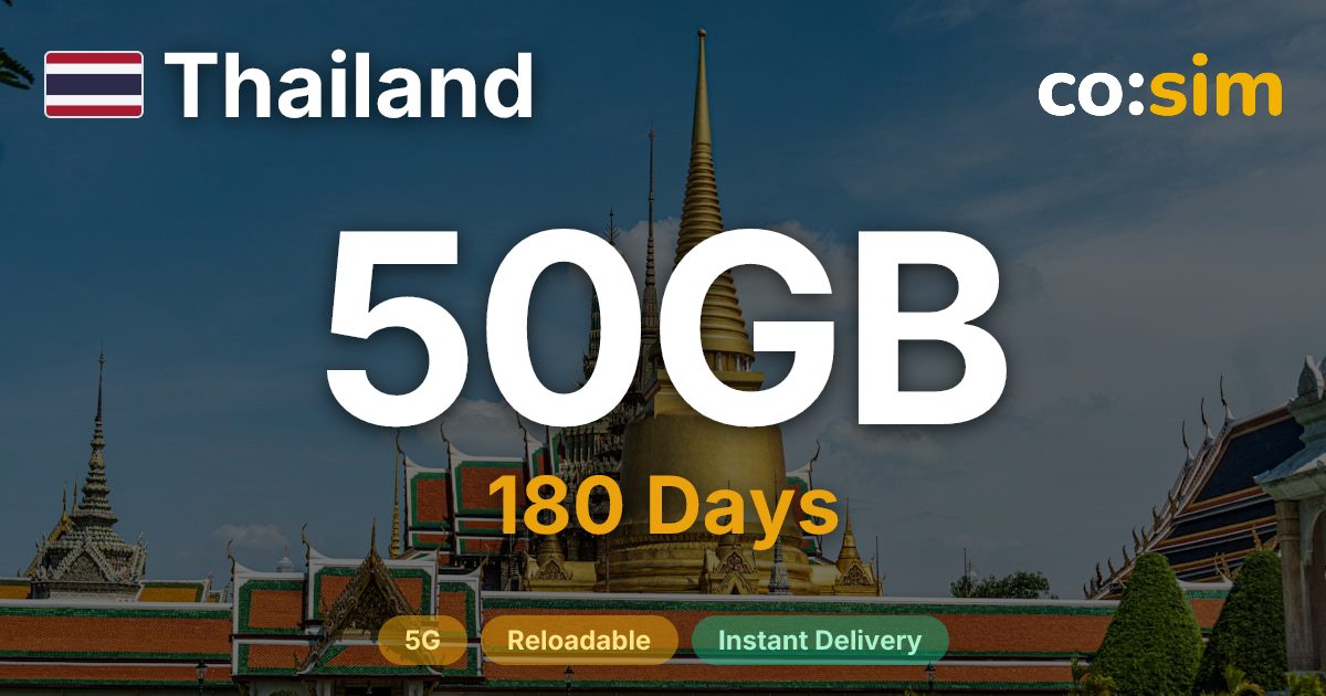 Thailand eSIM — 50GB