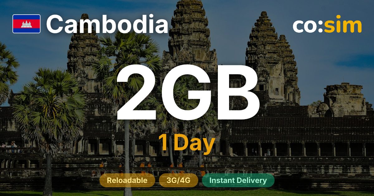 Cambodge eSIM — 2GB+∞