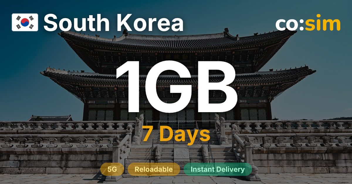 South Korea eSIM — 1GB