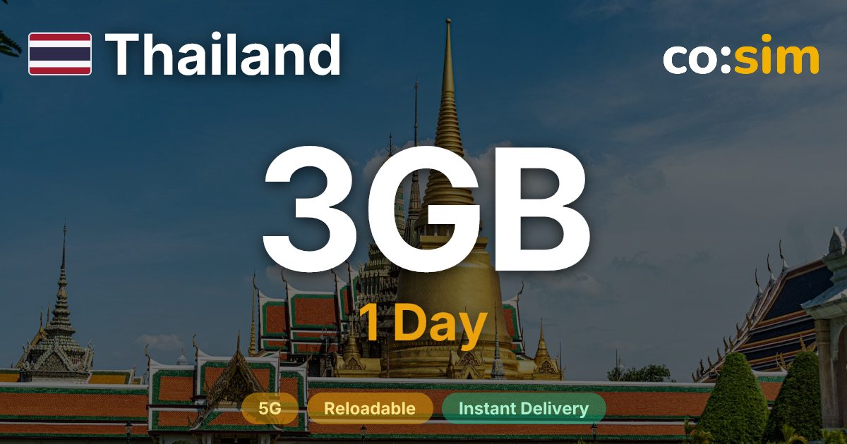 Thailand eSIM — 3GB+∞