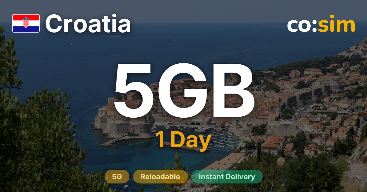 Croatie eSIM — 5GB+∞