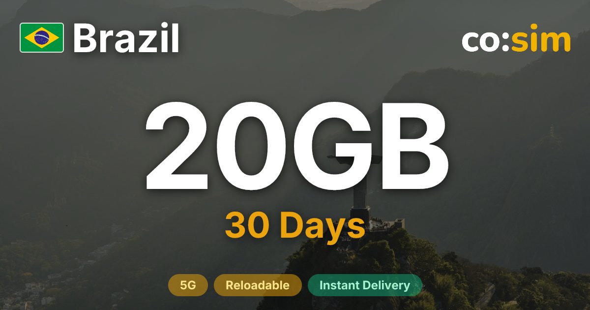 Brazil eSIM — 20GB