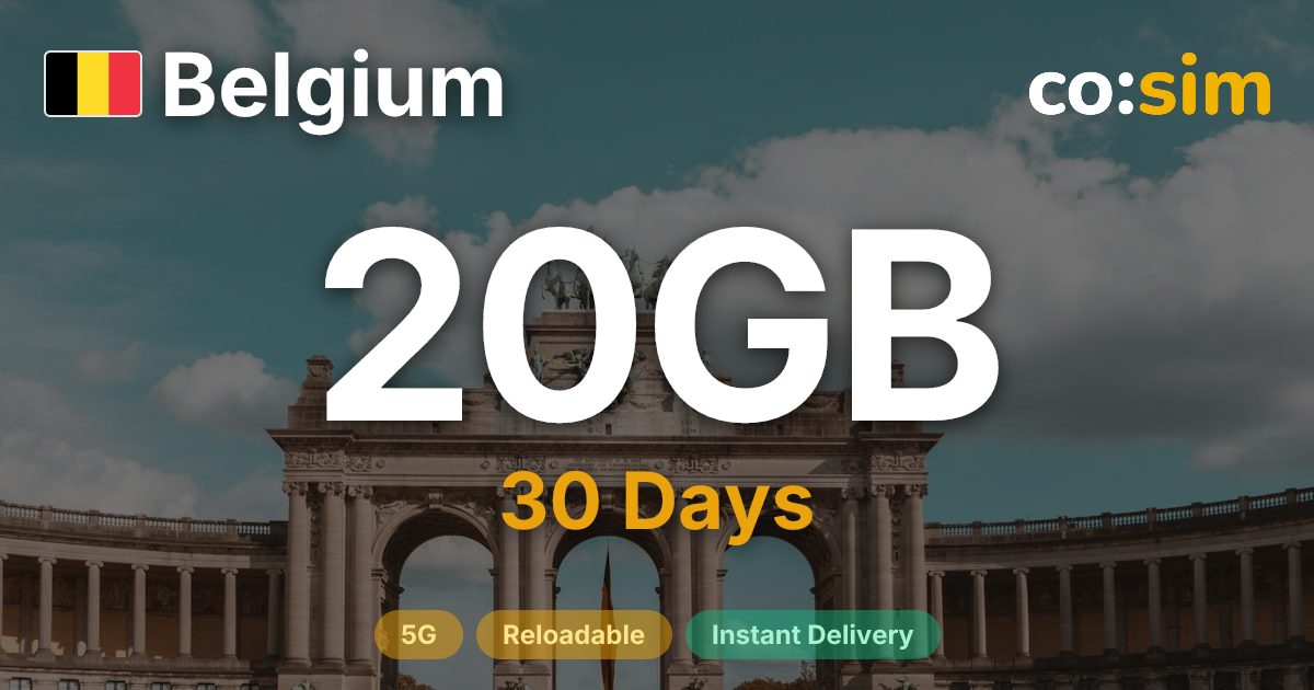 Belgium eSIM — 20GB