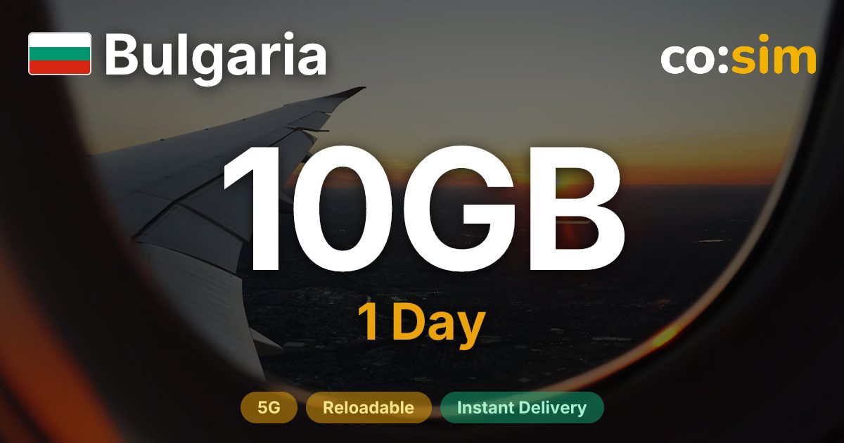 불가리아 eSIM — 10GB+∞