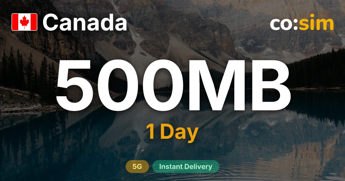 캐나다 eSIM — 500MB+∞