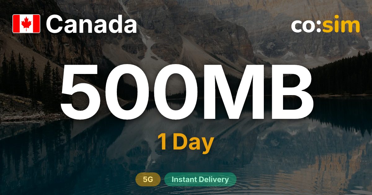 Kanada eSIM — 500MB+∞