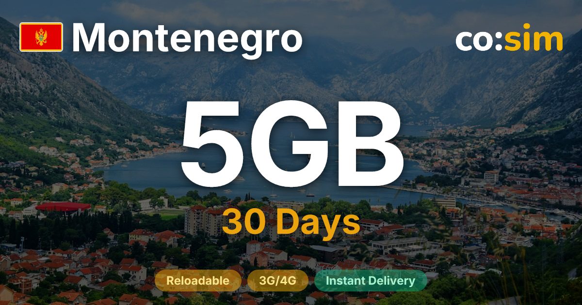 Montenegro eSIM — 5GB