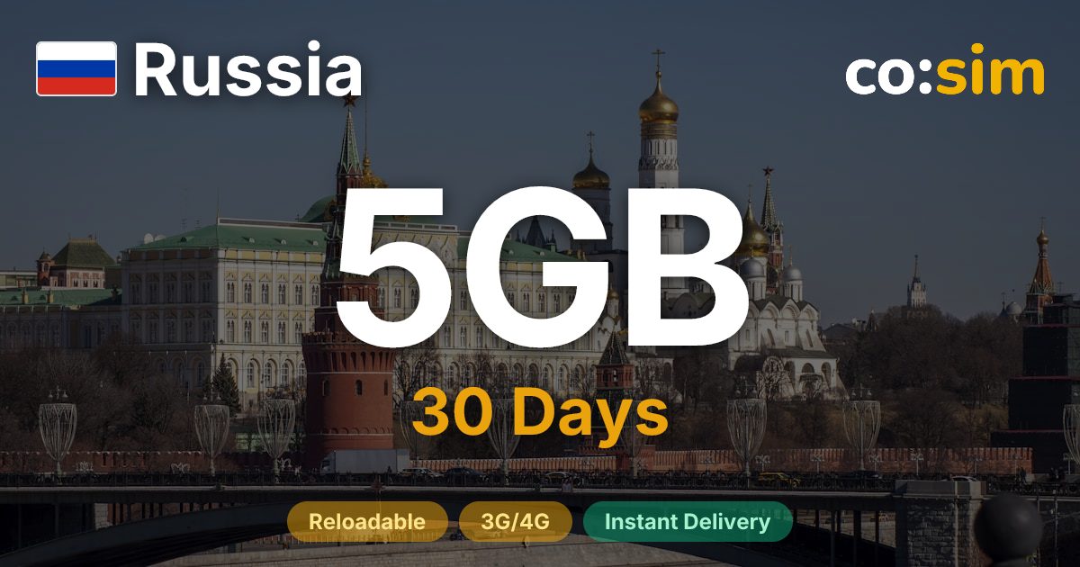 Russia eSIM — 5GB