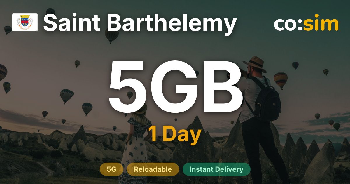 サン・バルテルミー島 eSIM — 5GB+∞
