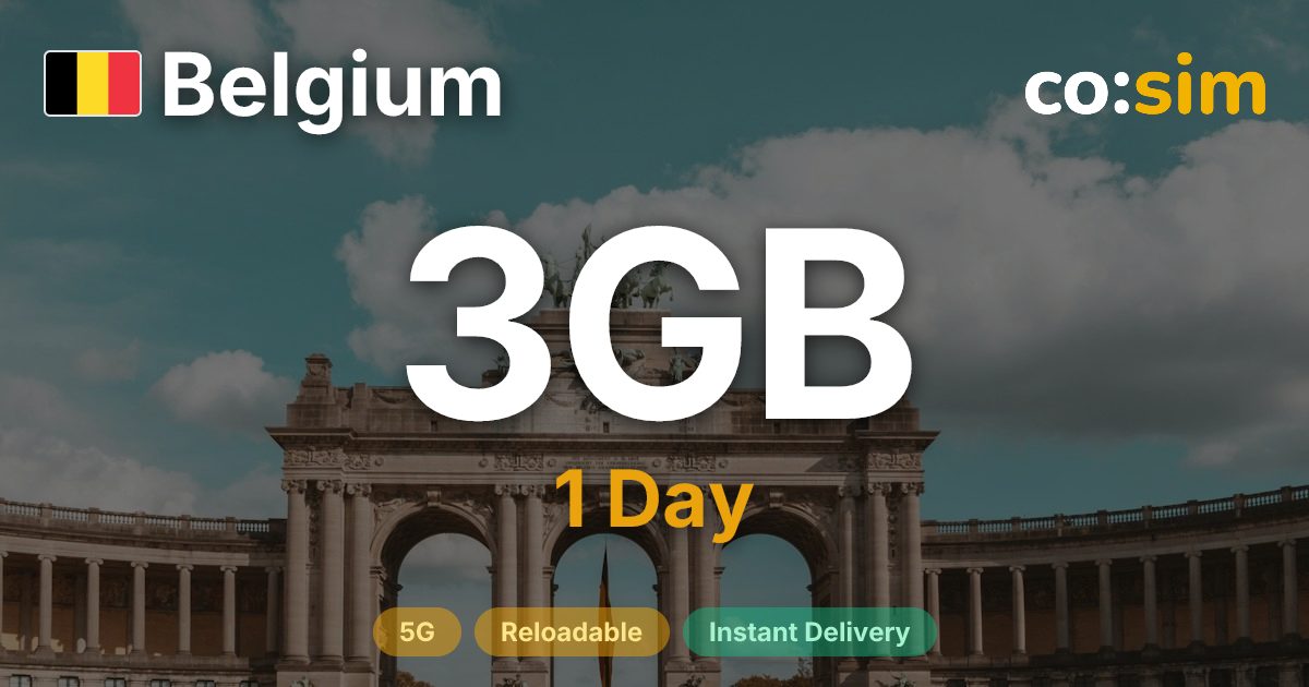 Belgien eSIM — 3GB+∞