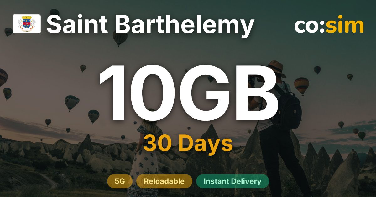 Saint Barthélemy eSIM — 10GB