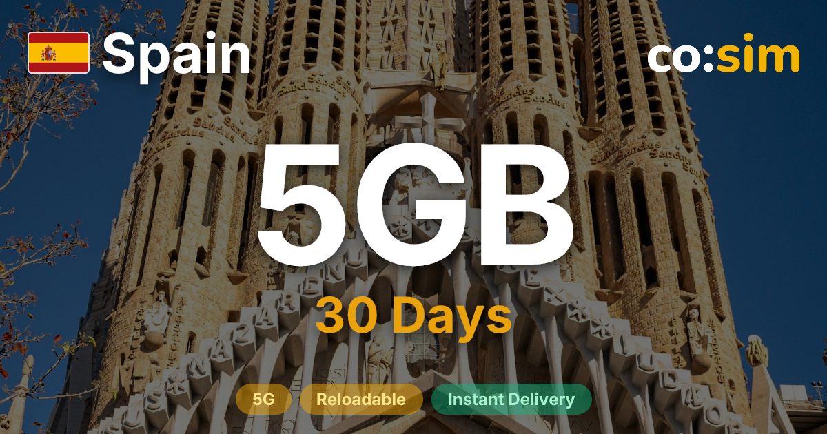 Spanien eSIM — 5GB