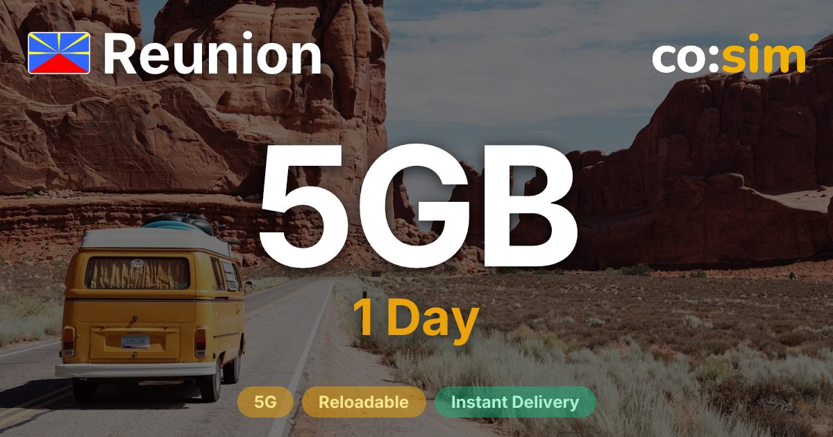 레위니옹 eSIM — 5GB+∞