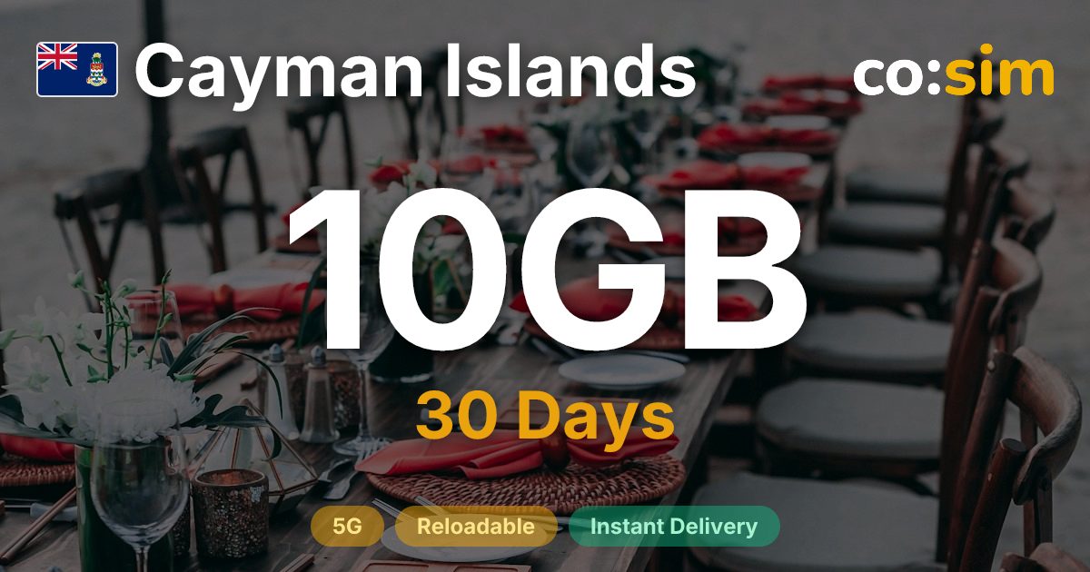 Cayman Islands eSIM — 10GB