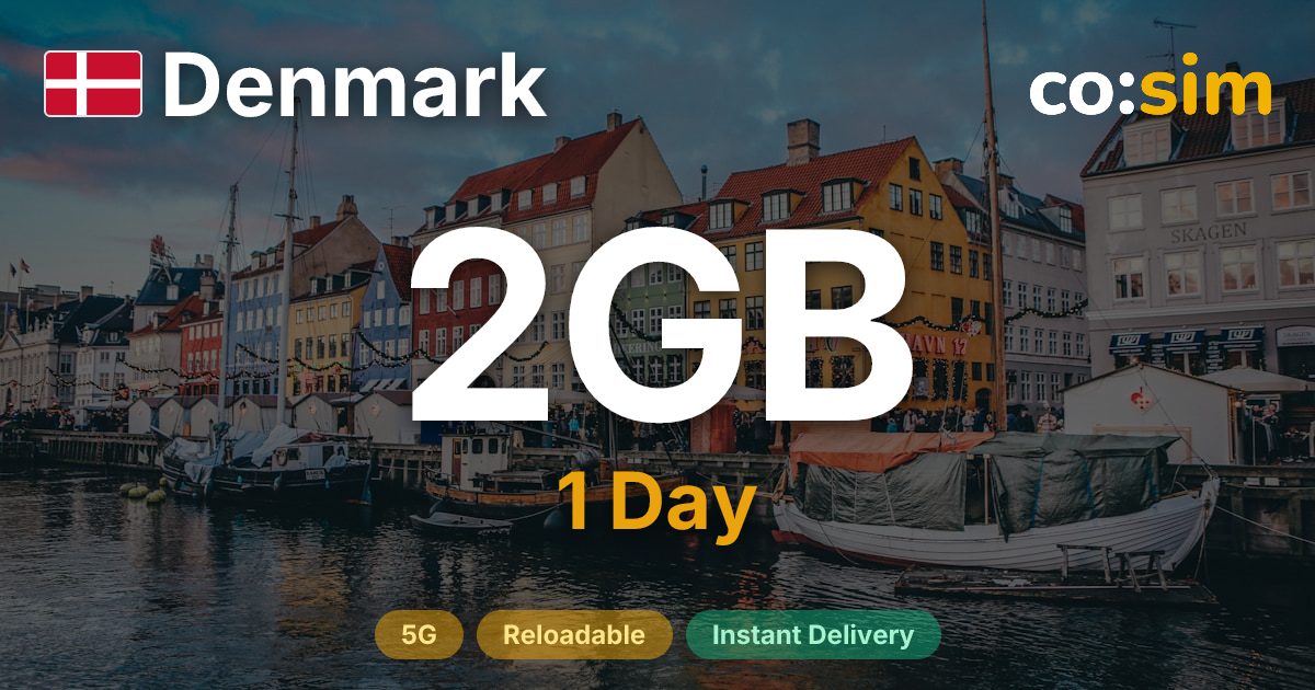 デンマーク eSIM — 2GB+∞