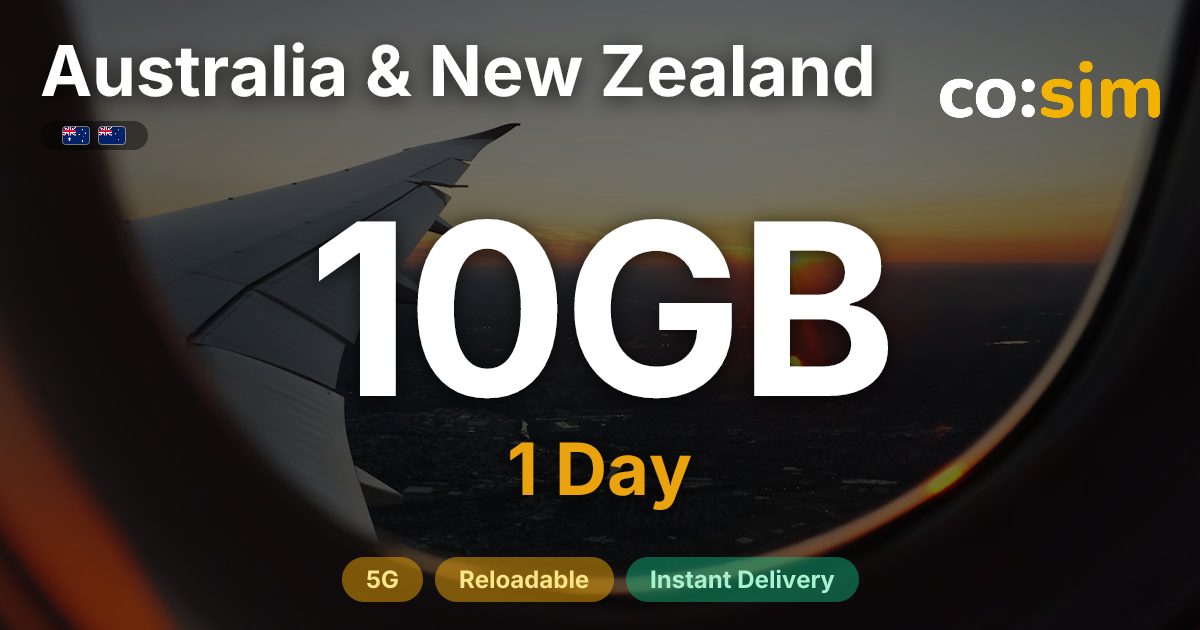 Australia & New Zealand eSIM — 10GB+∞