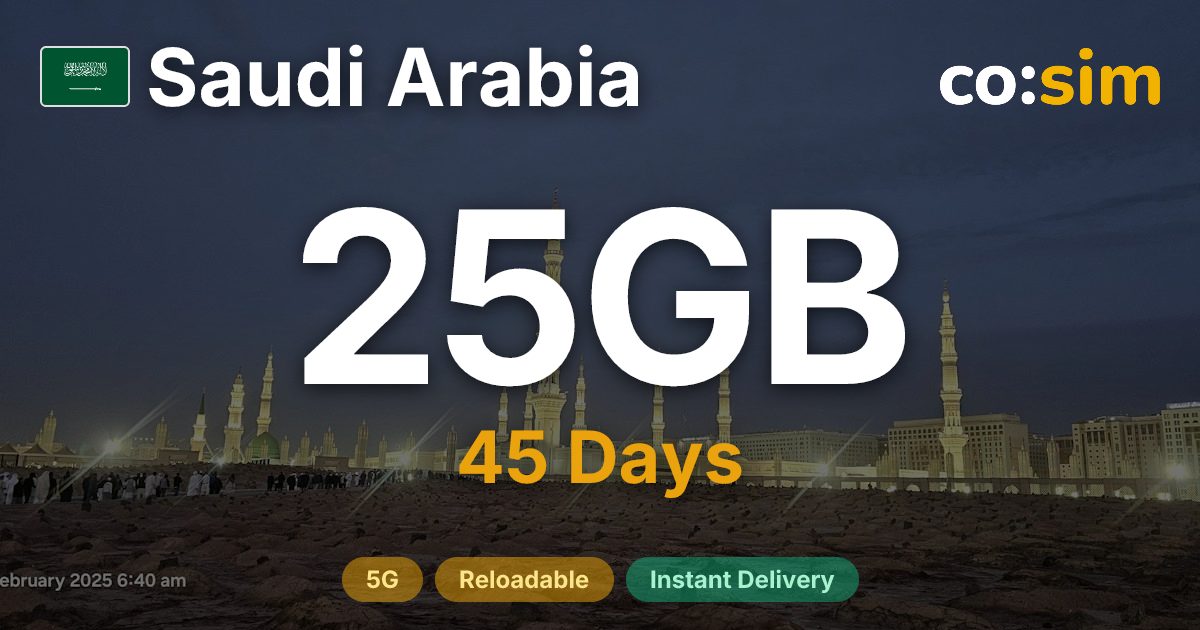 Saudi-Arabien eSIM — 25GB