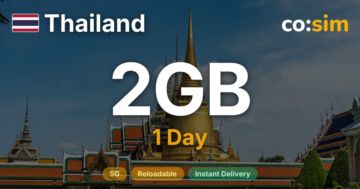Thailand eSIM — 2GB+∞