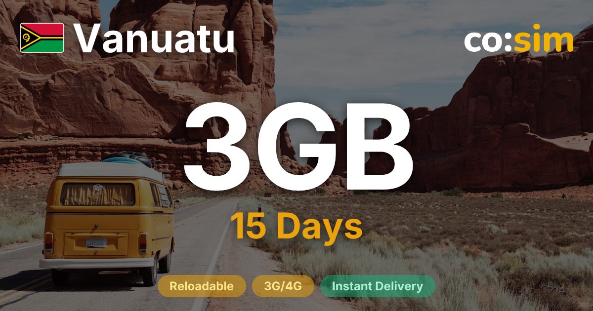 Vanuatu eSIM — 3GB