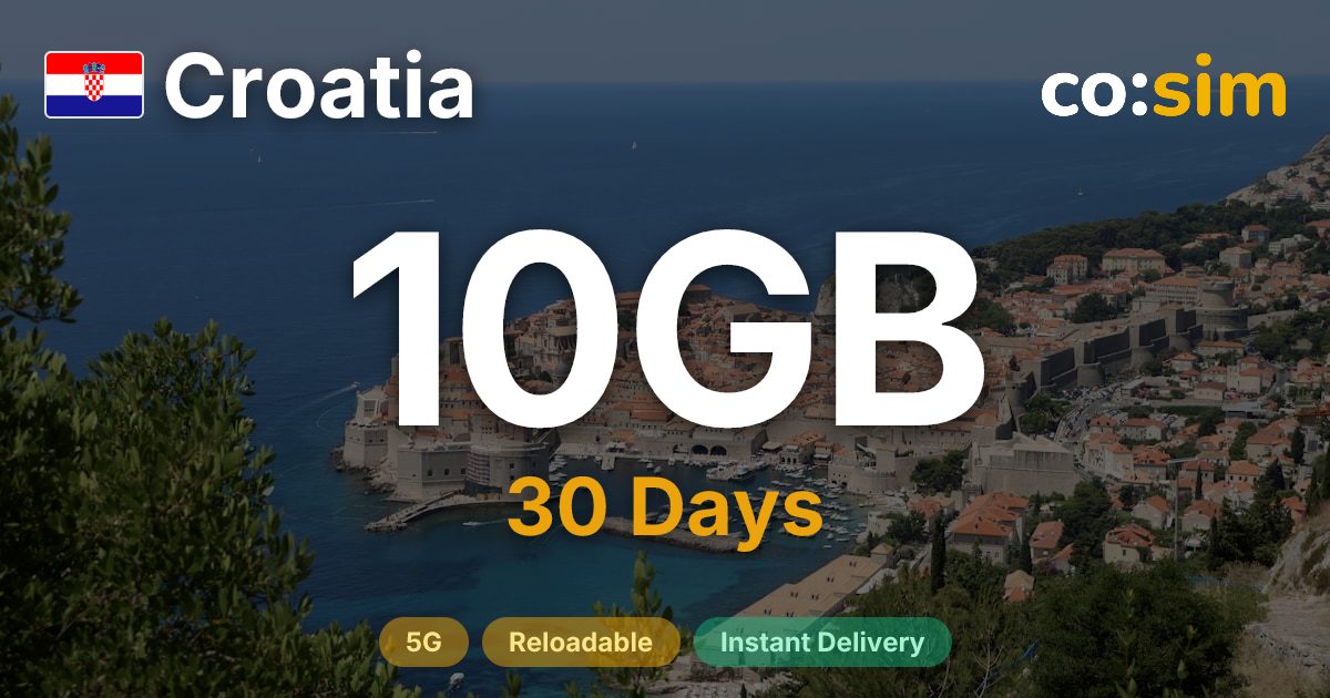 Croatia eSIM — 10GB