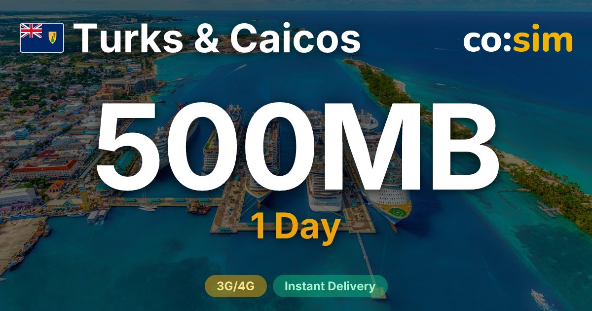 タークス・カイコス諸島 eSIM — 500MB+∞