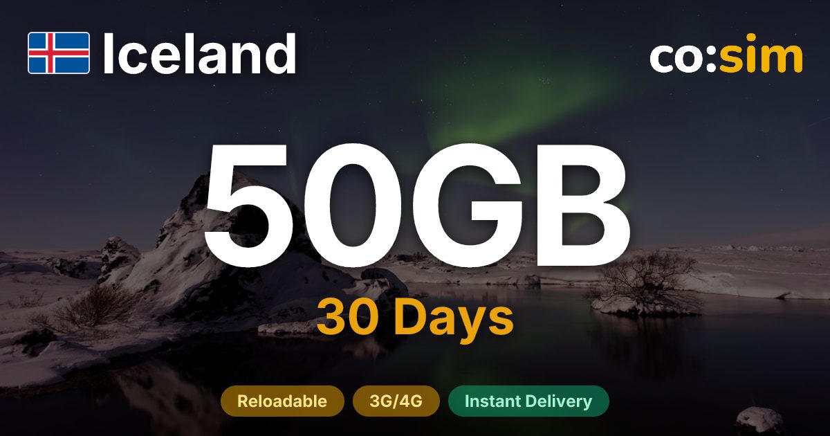 Iceland eSIM — 50GB