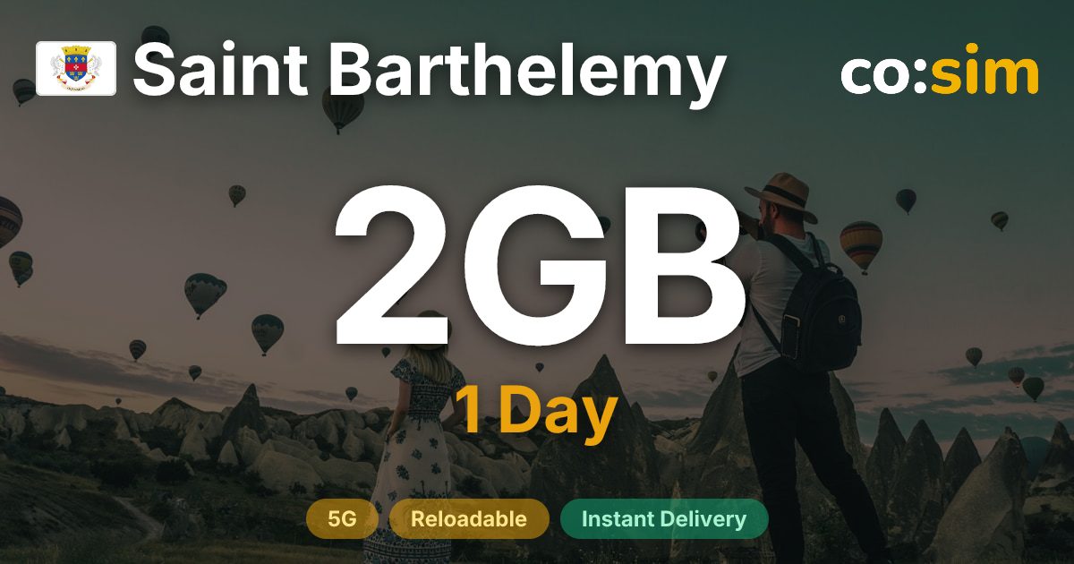 생바르텔레미 eSIM — 2GB+∞