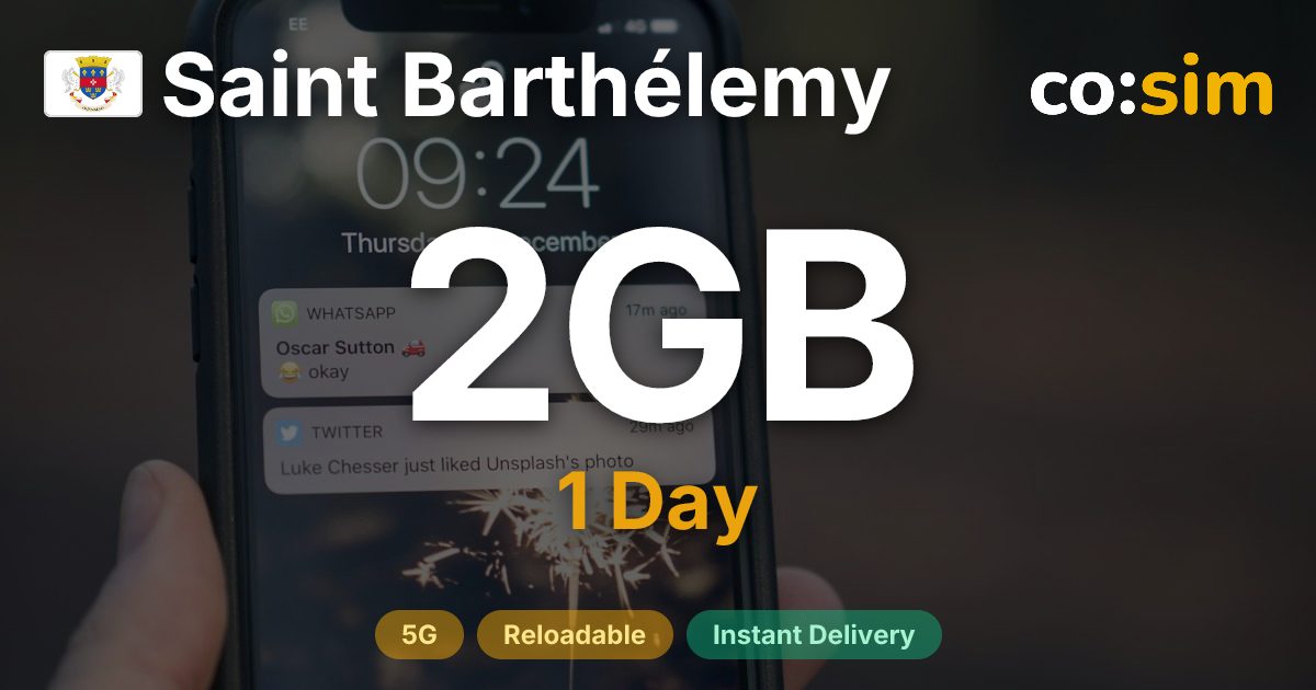 Saint-Barthélemy eSIM — 2GB+∞