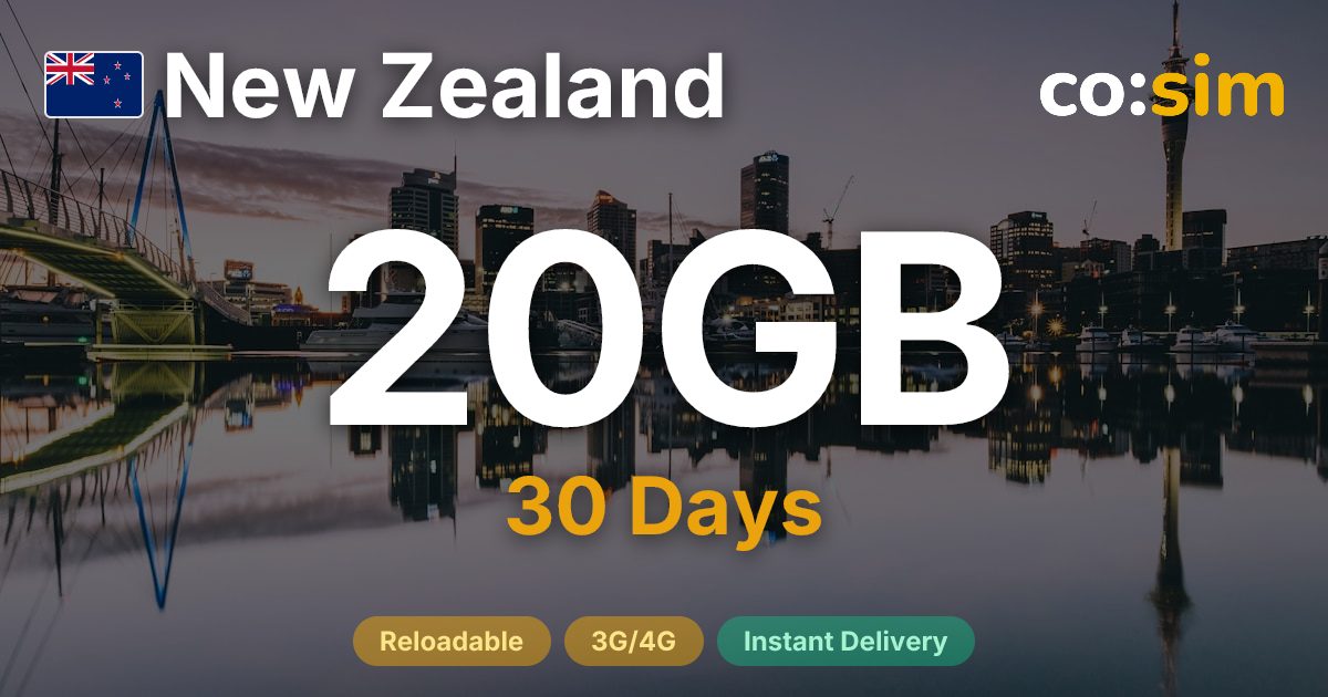 New Zealand eSIM — 20GB