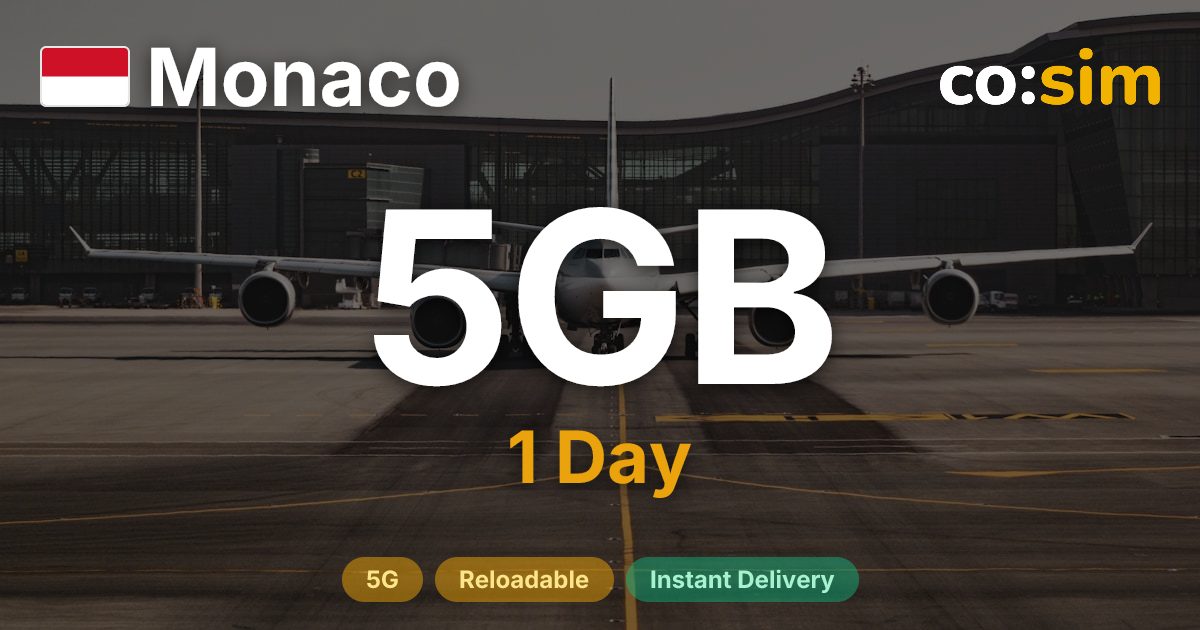 Monaco eSIM — 5GB+∞