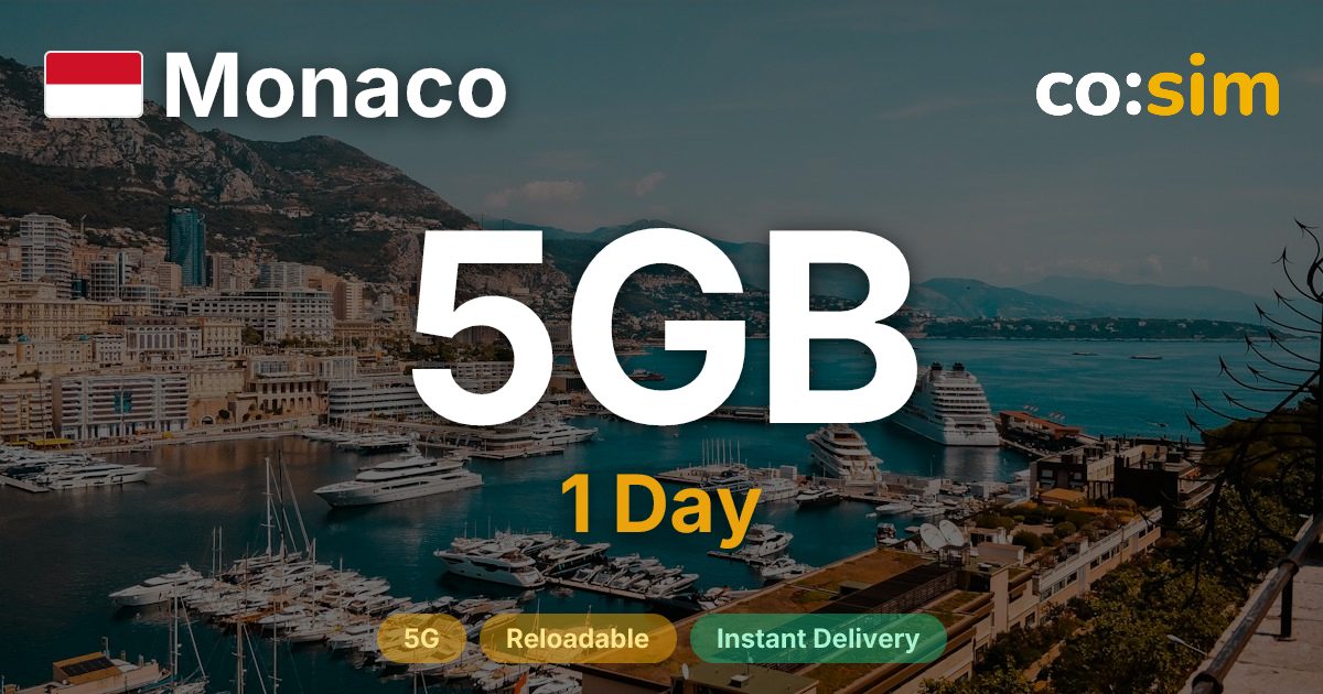 Monaco eSIM — 5GB+∞