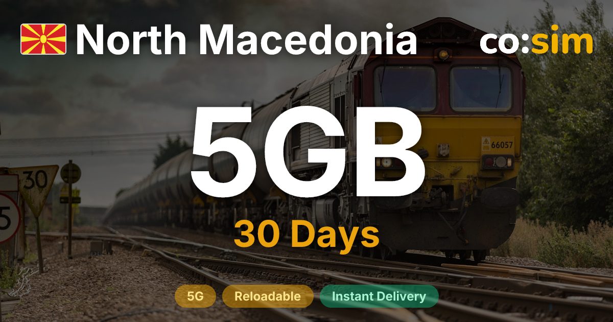 North Macedonia eSIM — 5GB