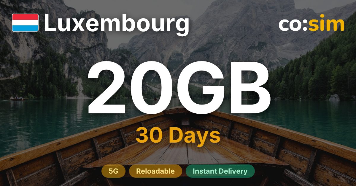 Luxembourg eSIM — 20GB
