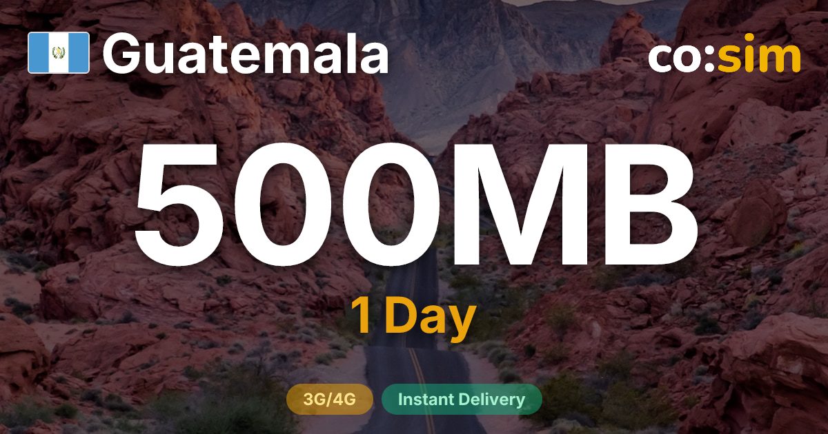 グアテマラ eSIM — 500MB+∞