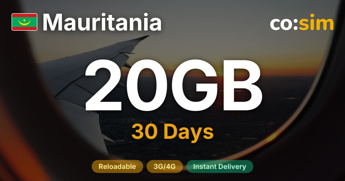 Mauritania eSIM — 20GB