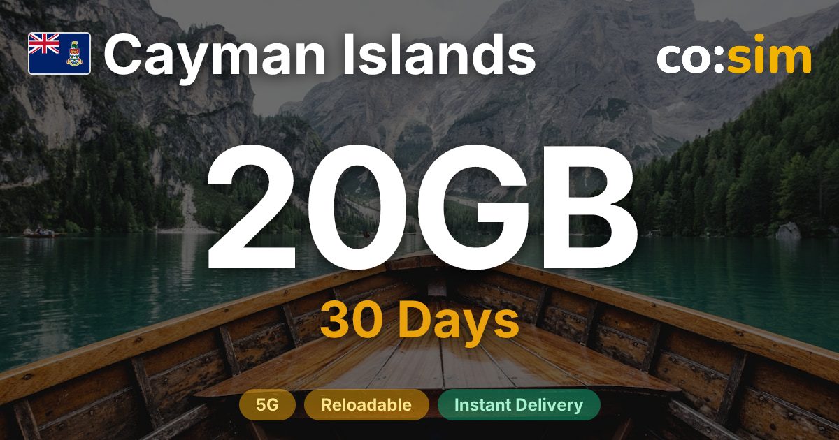 Cayman Islands eSIM — 20GB
