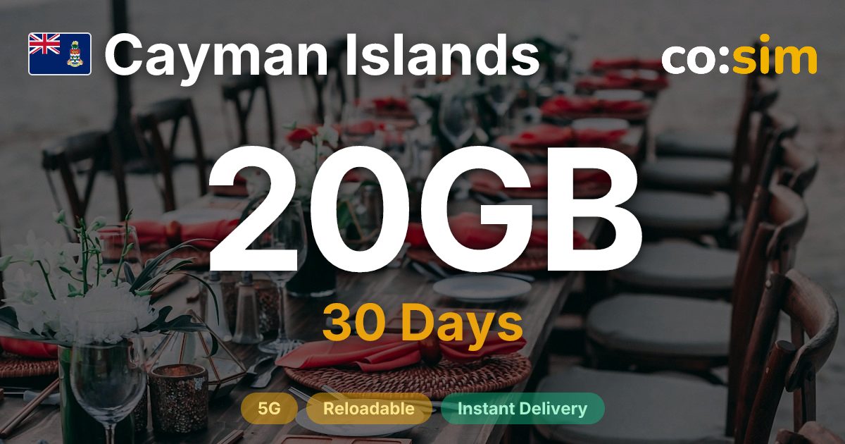 Cayman Islands eSIM — 20GB