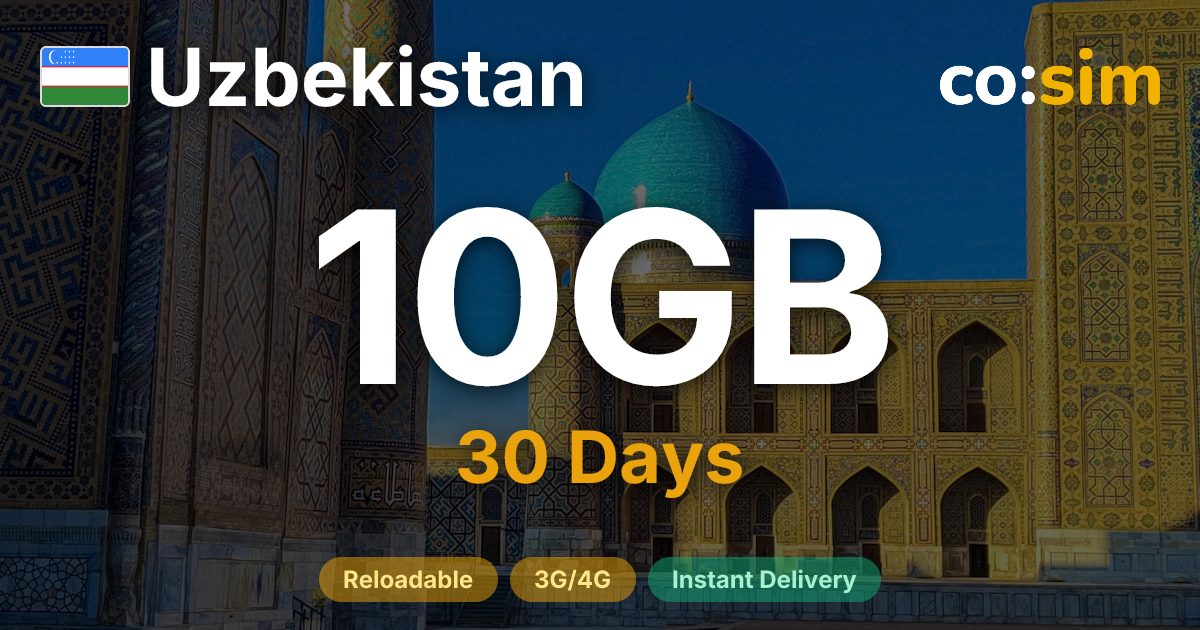 Uzbekistan eSIM — 10GB