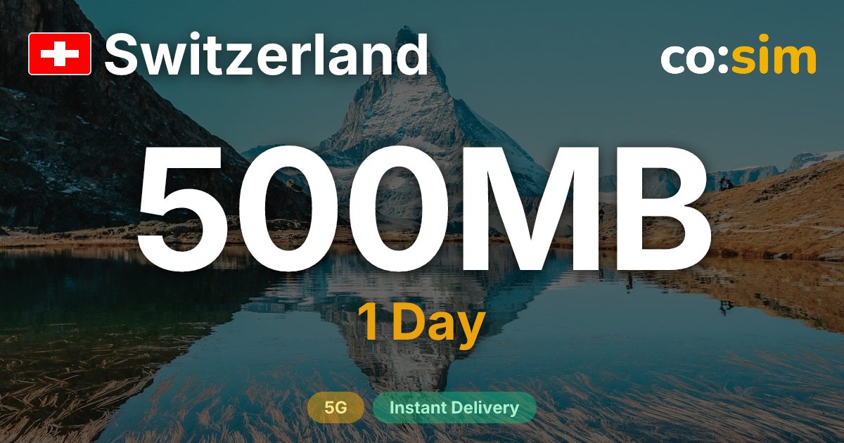 Switzerland eSIM — 500MB+∞