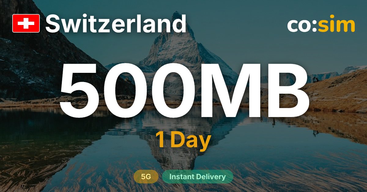 Suiza eSIM — 500MB+∞
