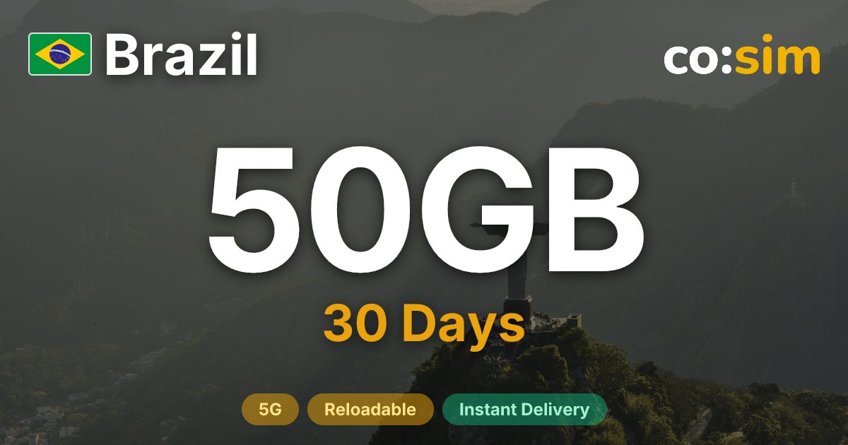 Brazil eSIM — 50GB